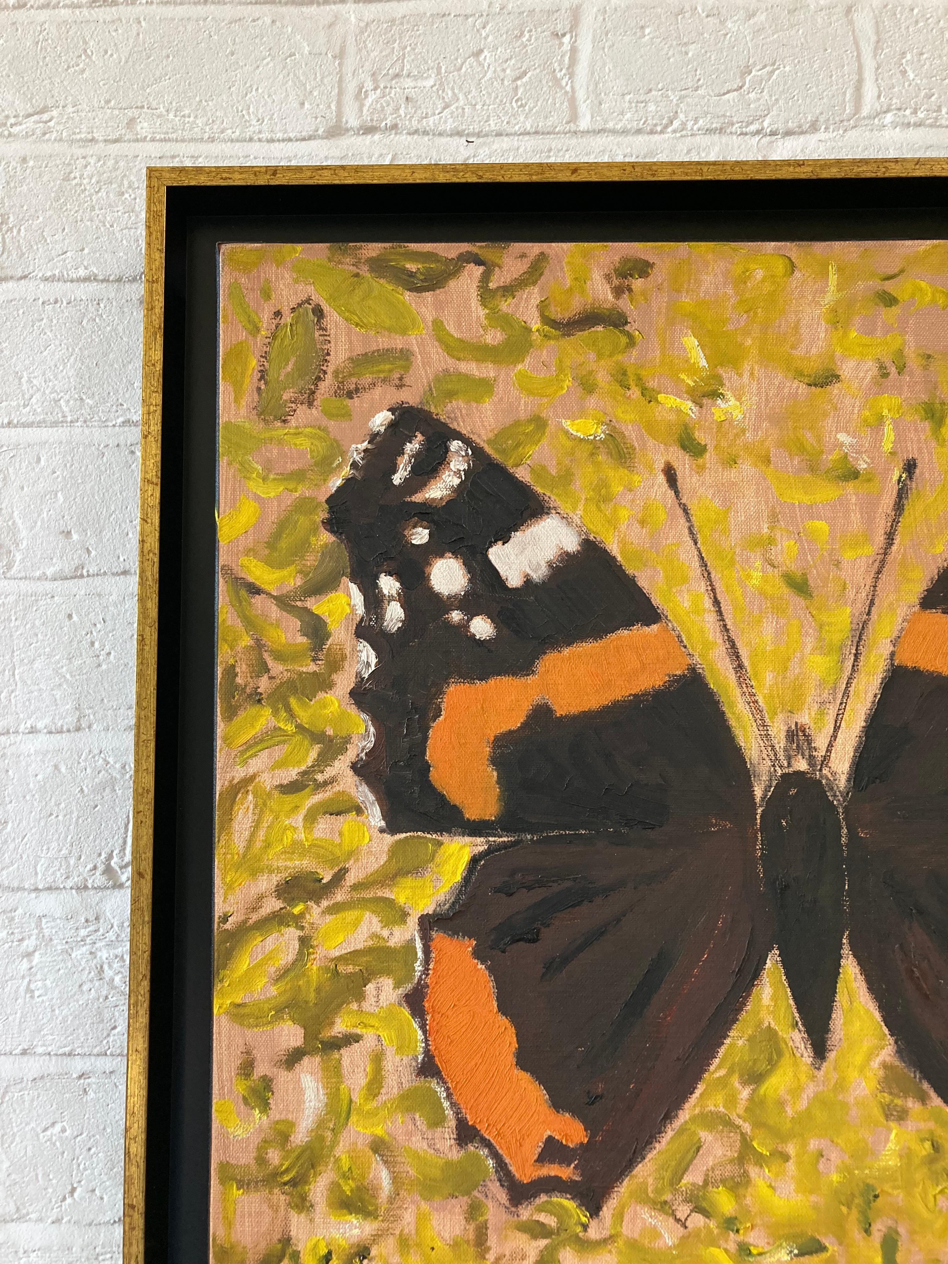 French Modernist, Beautiful Summer Red Admiral Butterfly For Sale 7