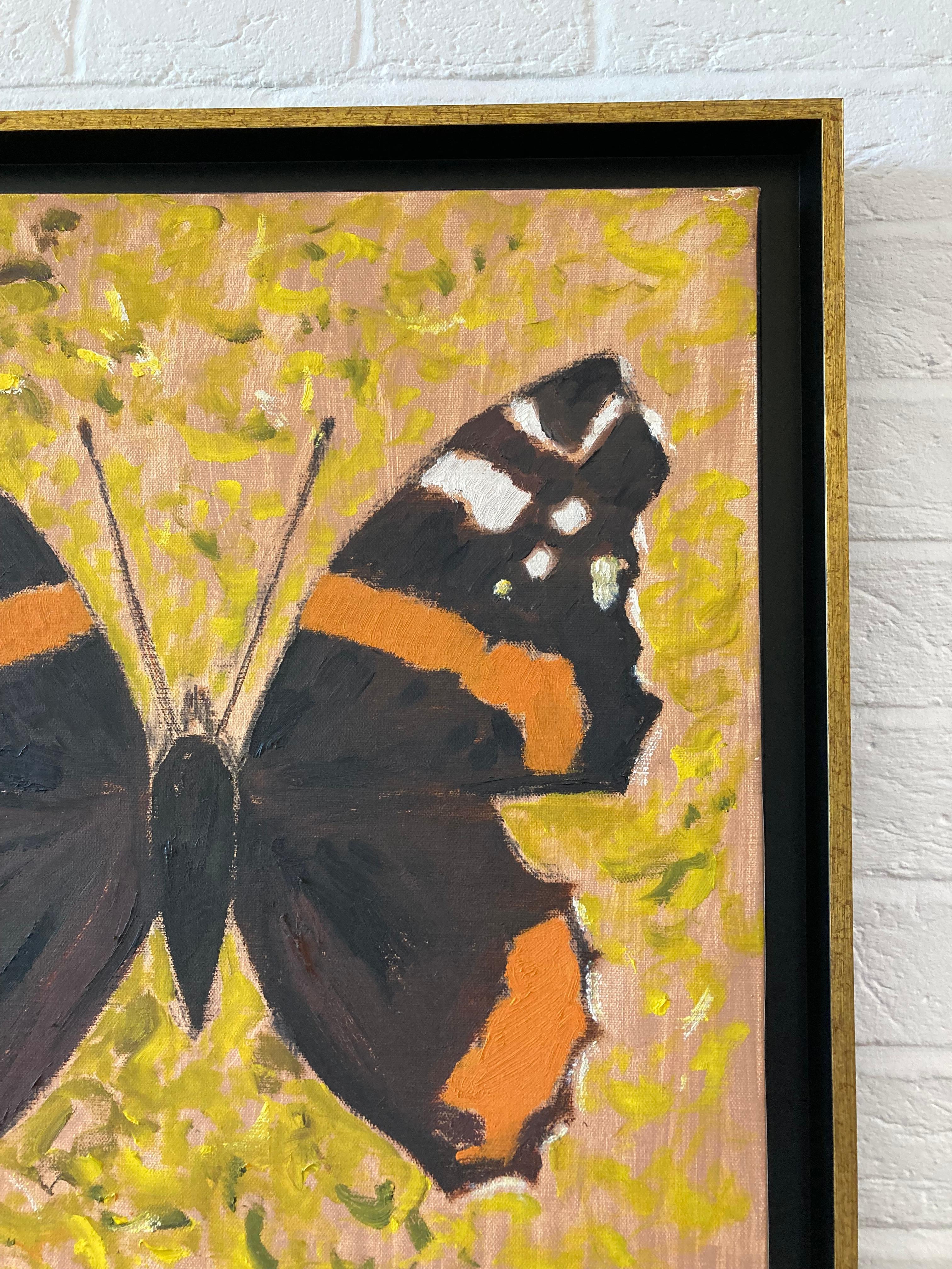 French Modernist, Beautiful Summer Red Admiral Butterfly For Sale 8