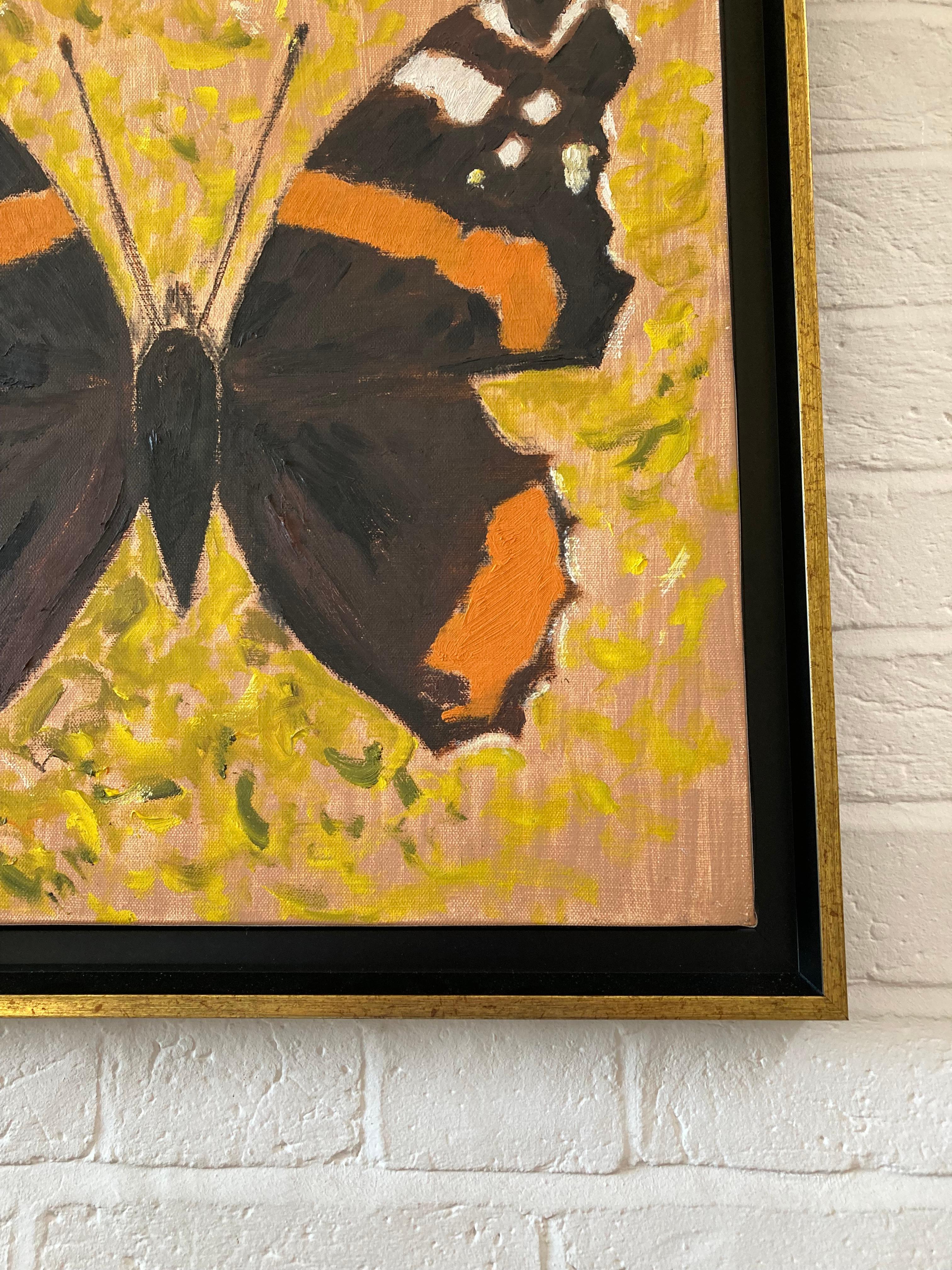 French Modernist, Beautiful Summer Red Admiral Butterfly For Sale 9