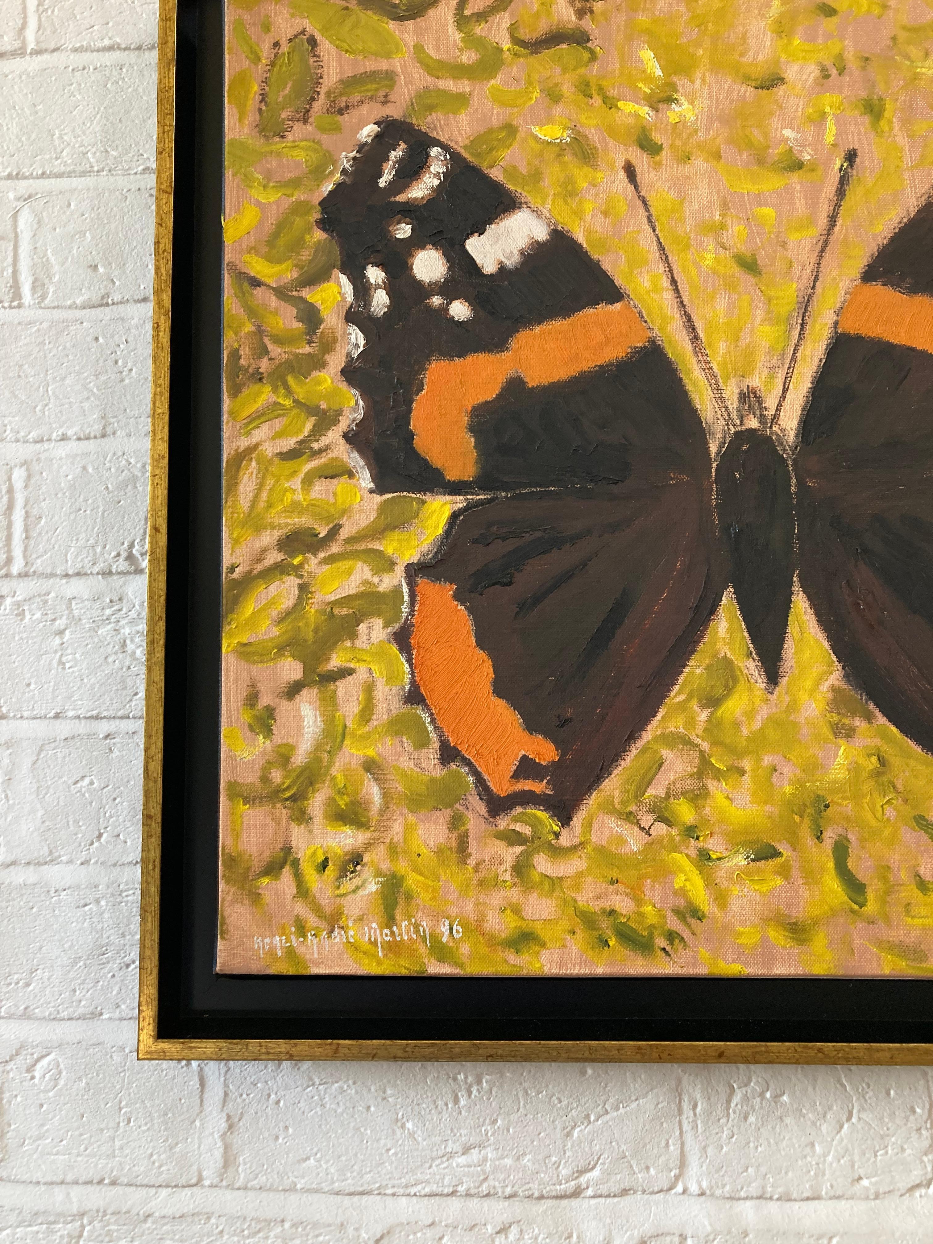 French Modernist, Beautiful Summer Red Admiral Butterfly For Sale 6