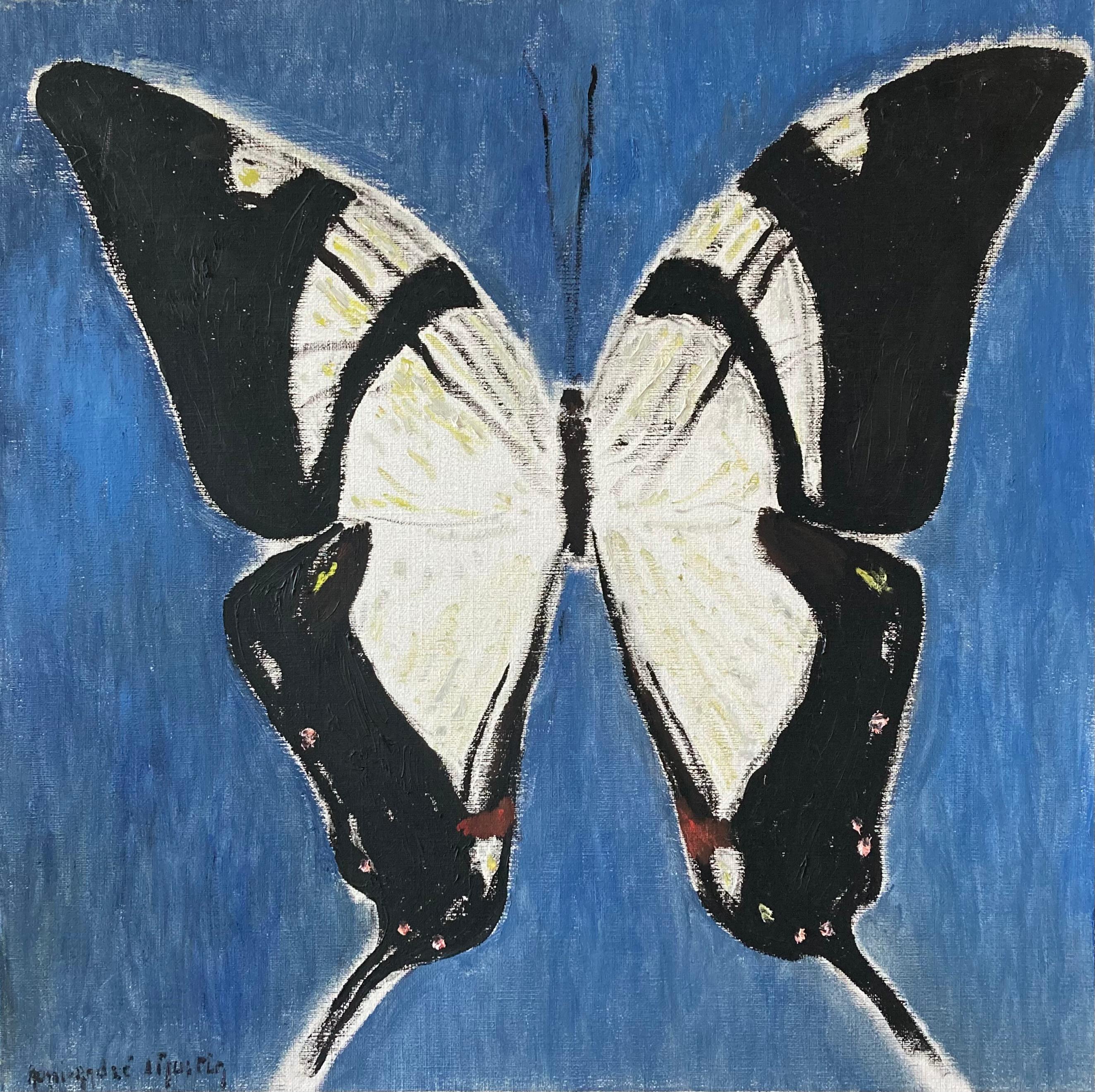 Magnifique papillon à queue d'hirondelle moderniste français d'été en vente 1