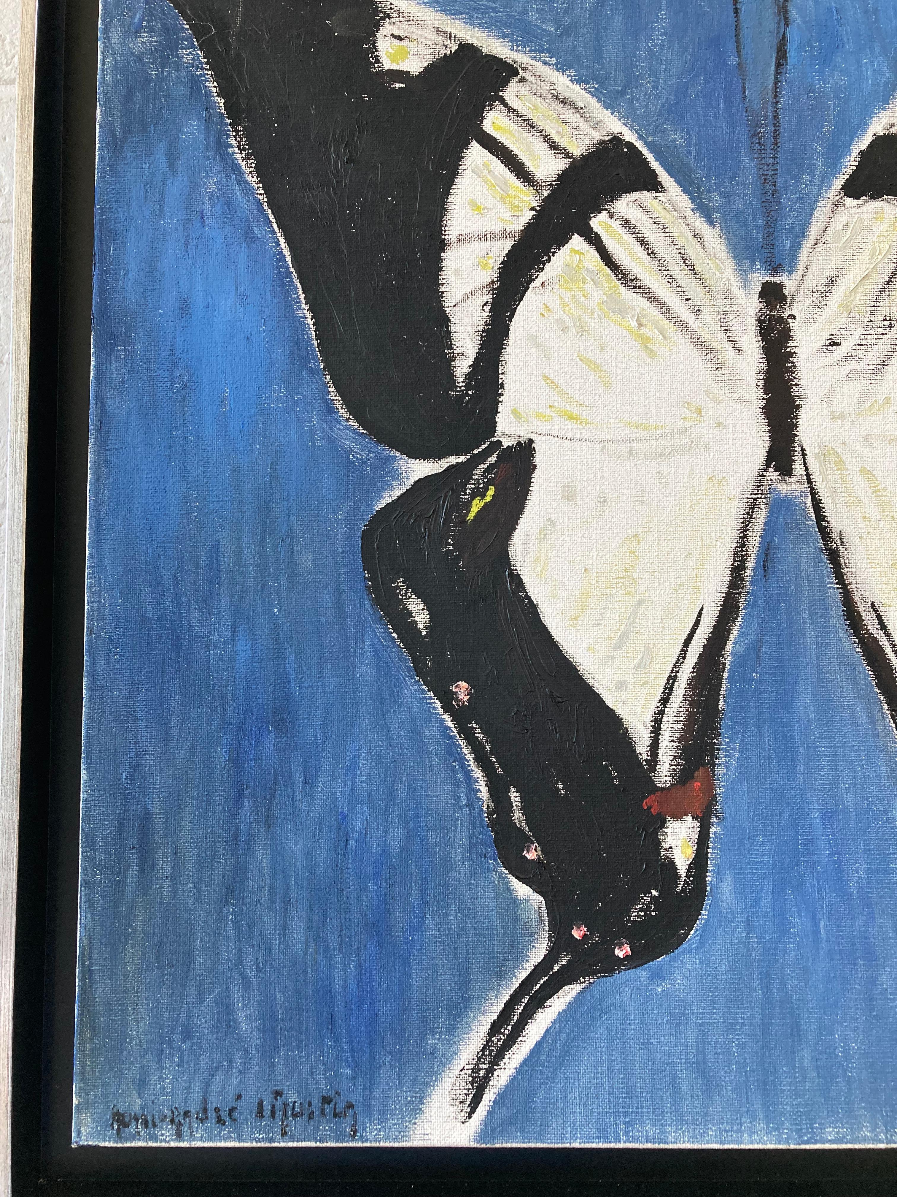 Magnifique papillon à queue d'hirondelle moderniste français d'été en vente 4