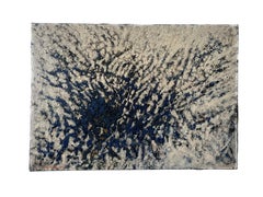 French Modernist, large Abstract view of Les Alpilles mountains, Provence