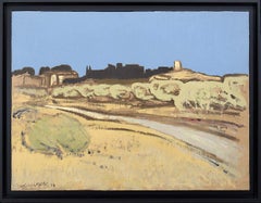 Retro Henri-André Martin Road in Eygalieres, Alpilles, Provence, Oil on Canvas, 1999