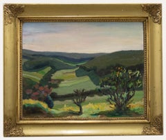 Attribuire. Henri Auchere (1908-2000) - Olio incorniciato, Paesaggio di Rolle