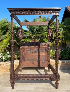 Henri-Auguste Fourdinois - Exceptional Canopy Bed Know as François 1st Bed