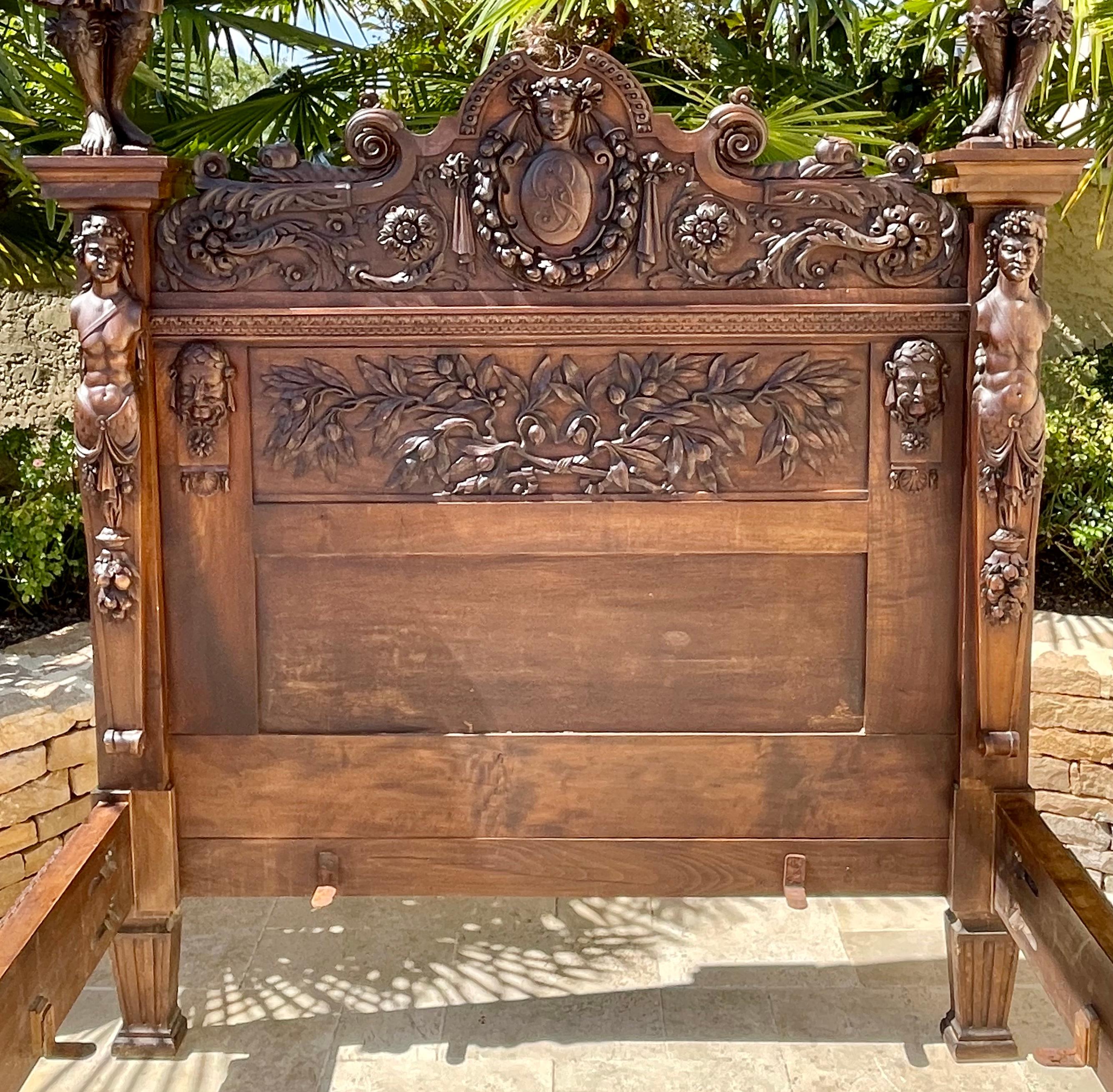 Henri-Auguste Fourdinois - Exceptional Canopy Bed Know as François 1st Bed For Sale 1
