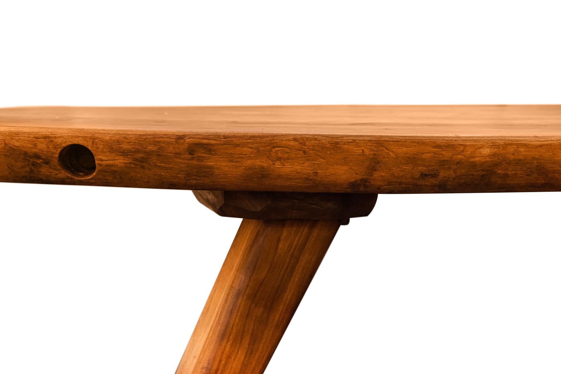 Elegance Holz Tisch, um 1960, Frankreich im Angebot 1