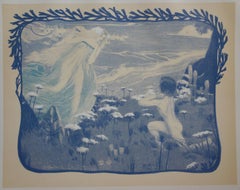 Enigma (Apparition in a Blue Dream) - Original lithograph - 1897