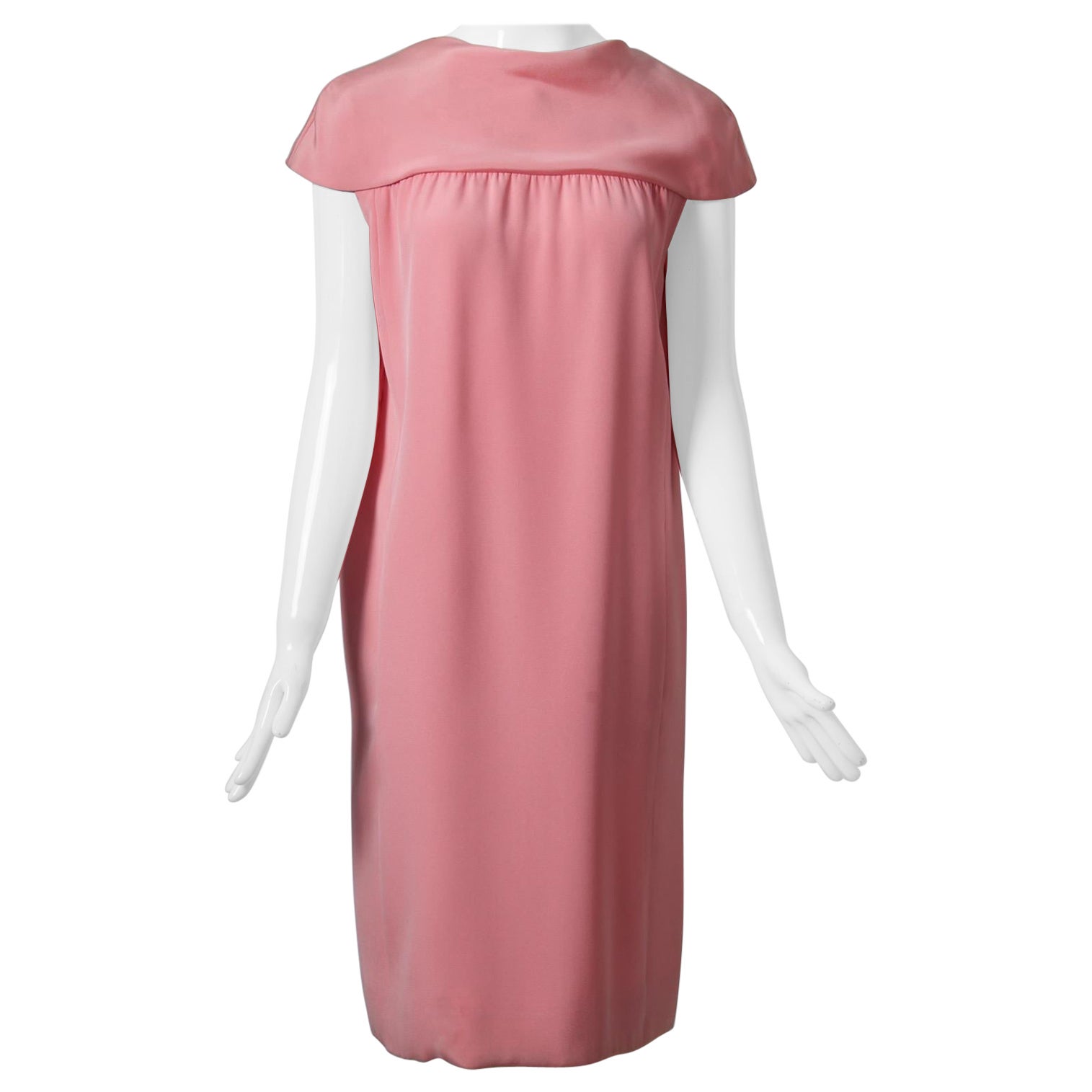Abito in seta rosa anni '60 di Henri Bendel in vendita