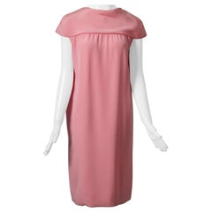 Abito in seta rosa anni '60 di Henri Bendel