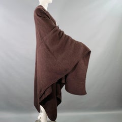 HENRI BENDEL Chal de punto de conejo de angora y lana merina acanalado marrón