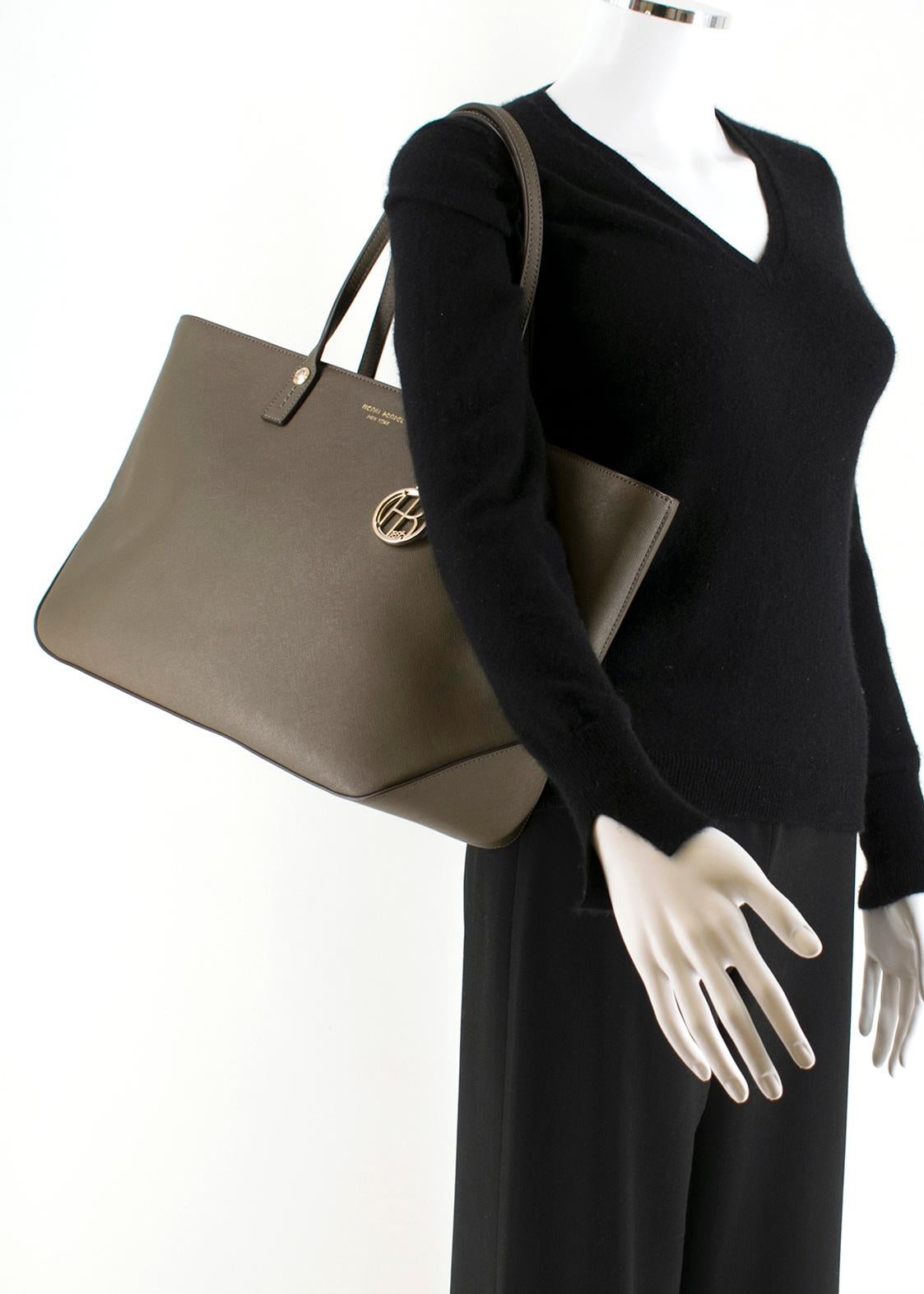 Henri Bendel Dark Green Tote Bag In New Condition In London, GB
