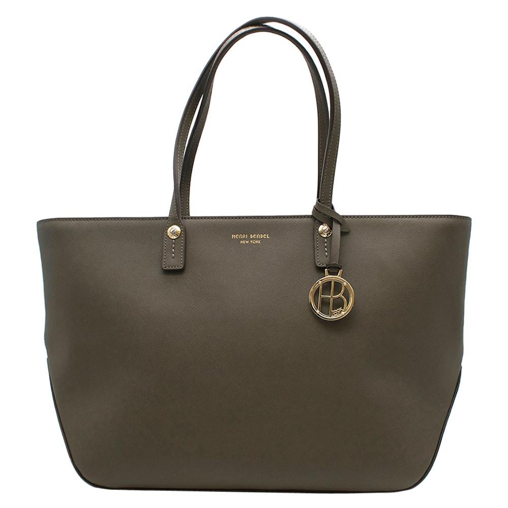 Henri Bendel Dark Green Tote Bag 