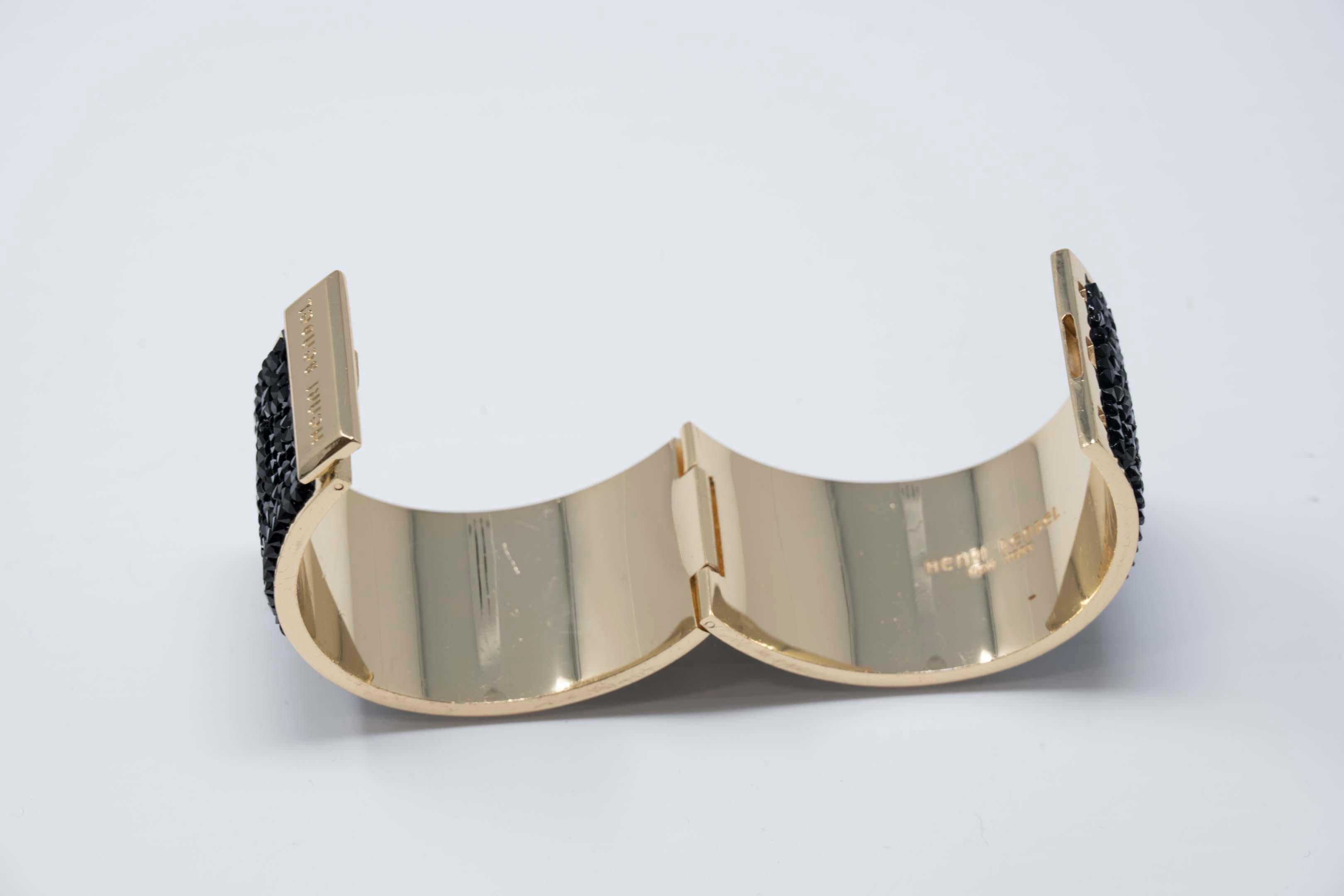 Moderne Henri Bendel NY Bracelet en cristal de couleur or