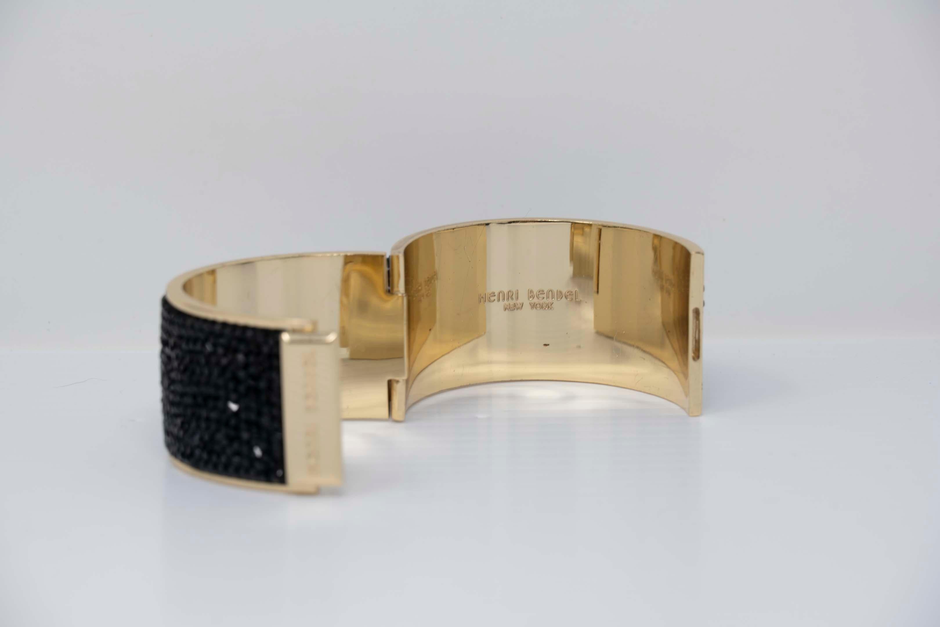 Henri Bendel NY Goldfarbenes Kristall-Armband (Ungeschliffen)