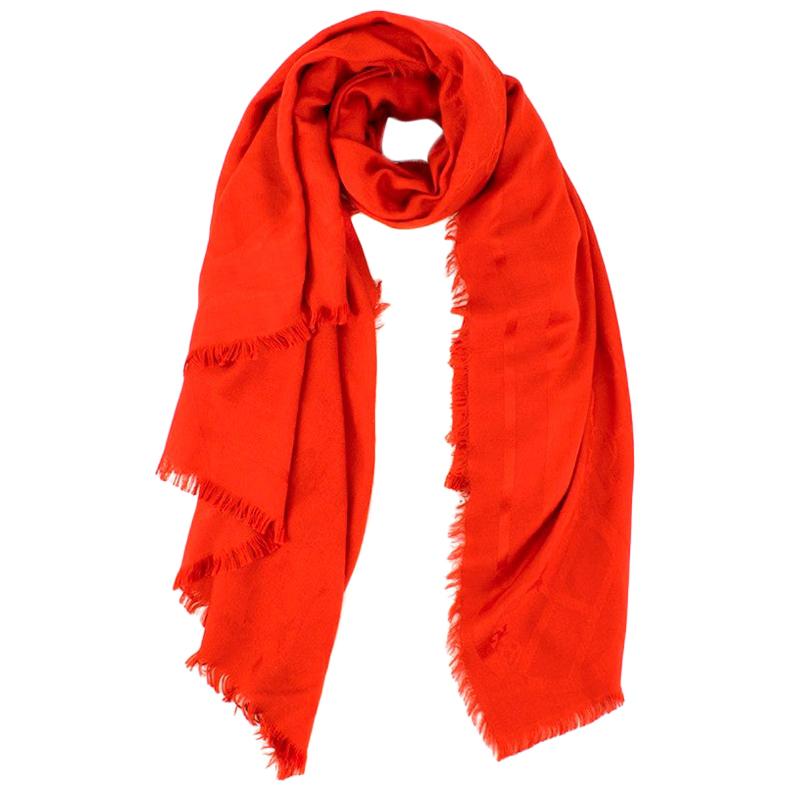 Henri Bendel Red Wool & Silk-blend Scarf