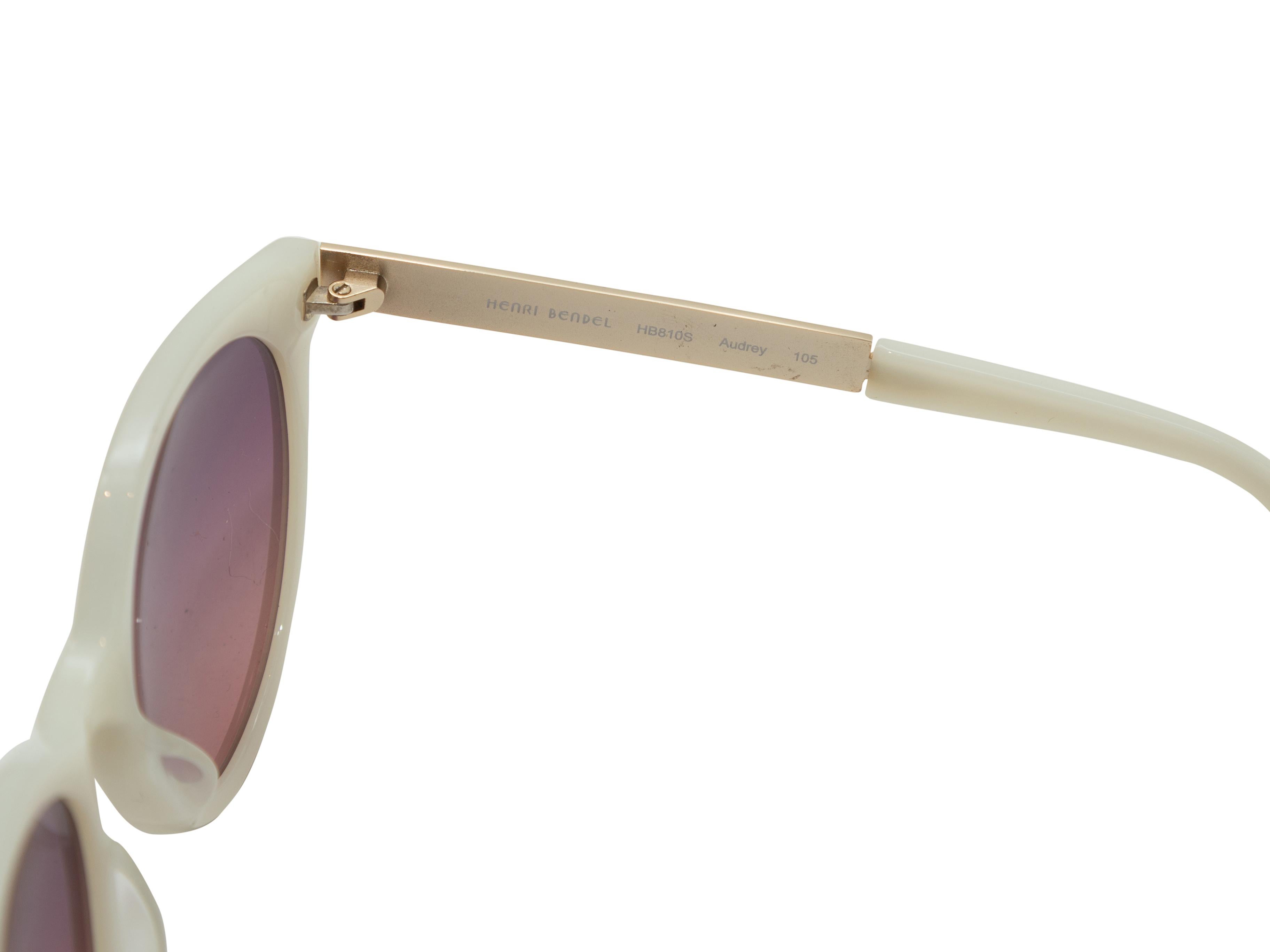 Henri Bendel Weiße Sonnenbrille (Braun)