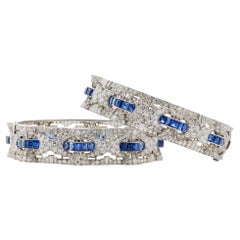 Henri Bloch Par de Pulseras Art Déco