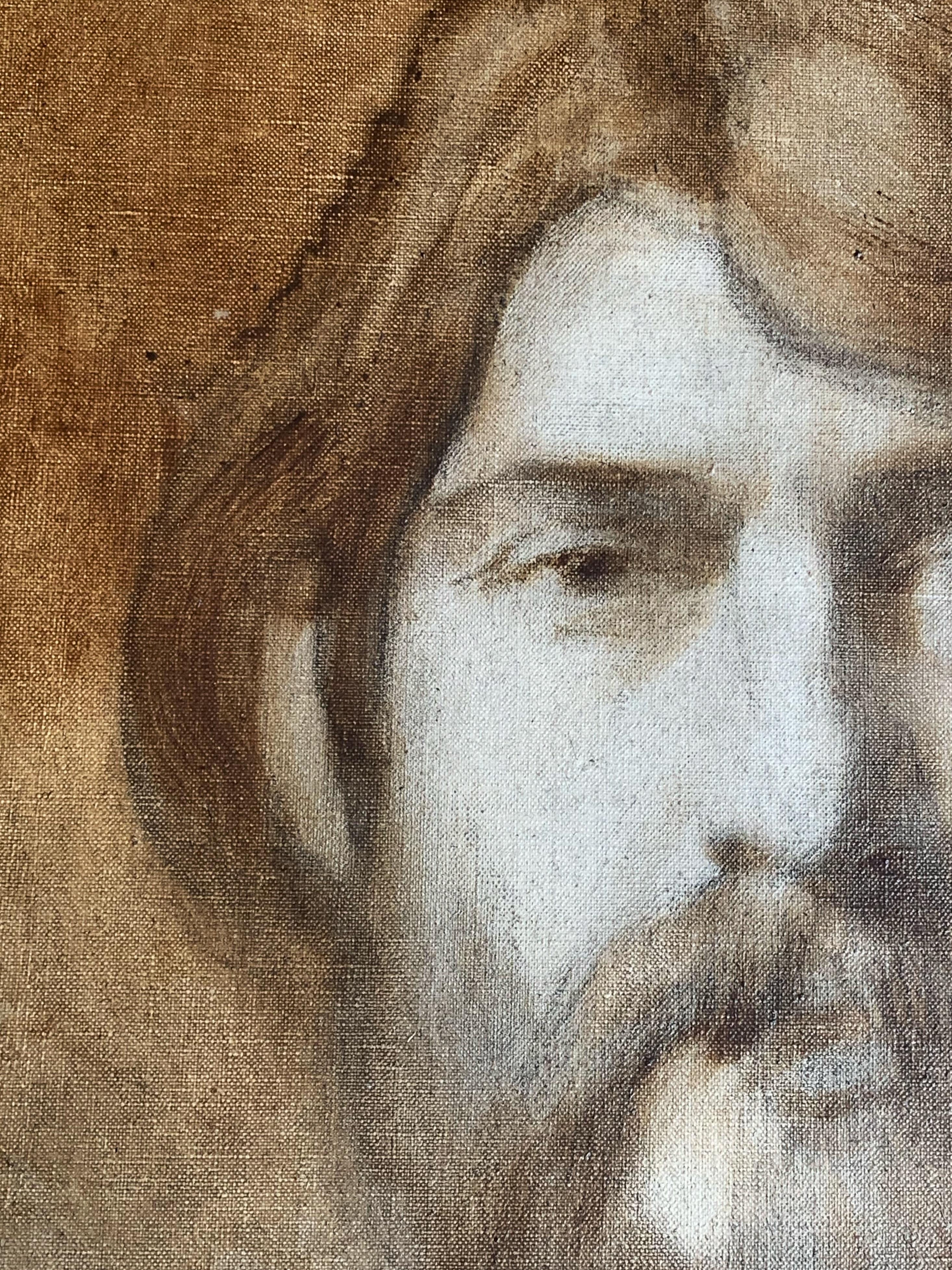 Portrait of the painter Louis Degallaix (1877-1951), 1910 - Painting by Henri Bouché-Leclercq