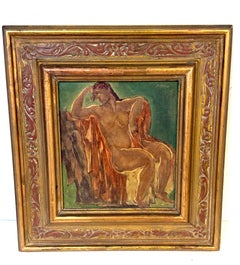Henri Burkhard (American, 1892–1956) — Nude, Oil on Masonite