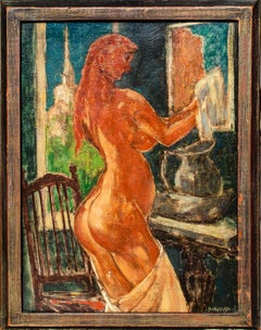 Modernist Nude Portrait by Henri Burkhard