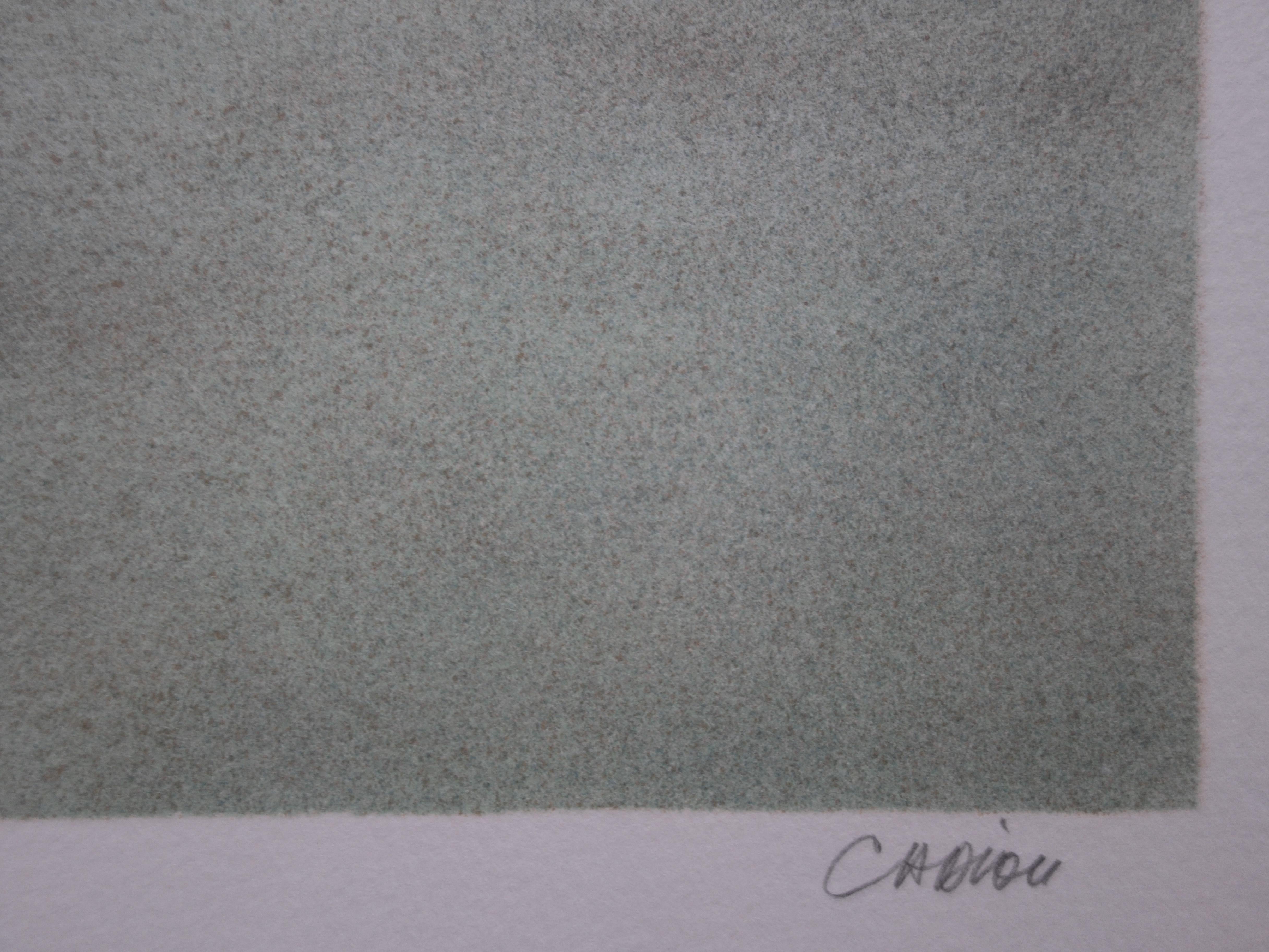 Puppe : Gegenlicht - Original handsignierte Lithographie – Print von Henri Cadiou