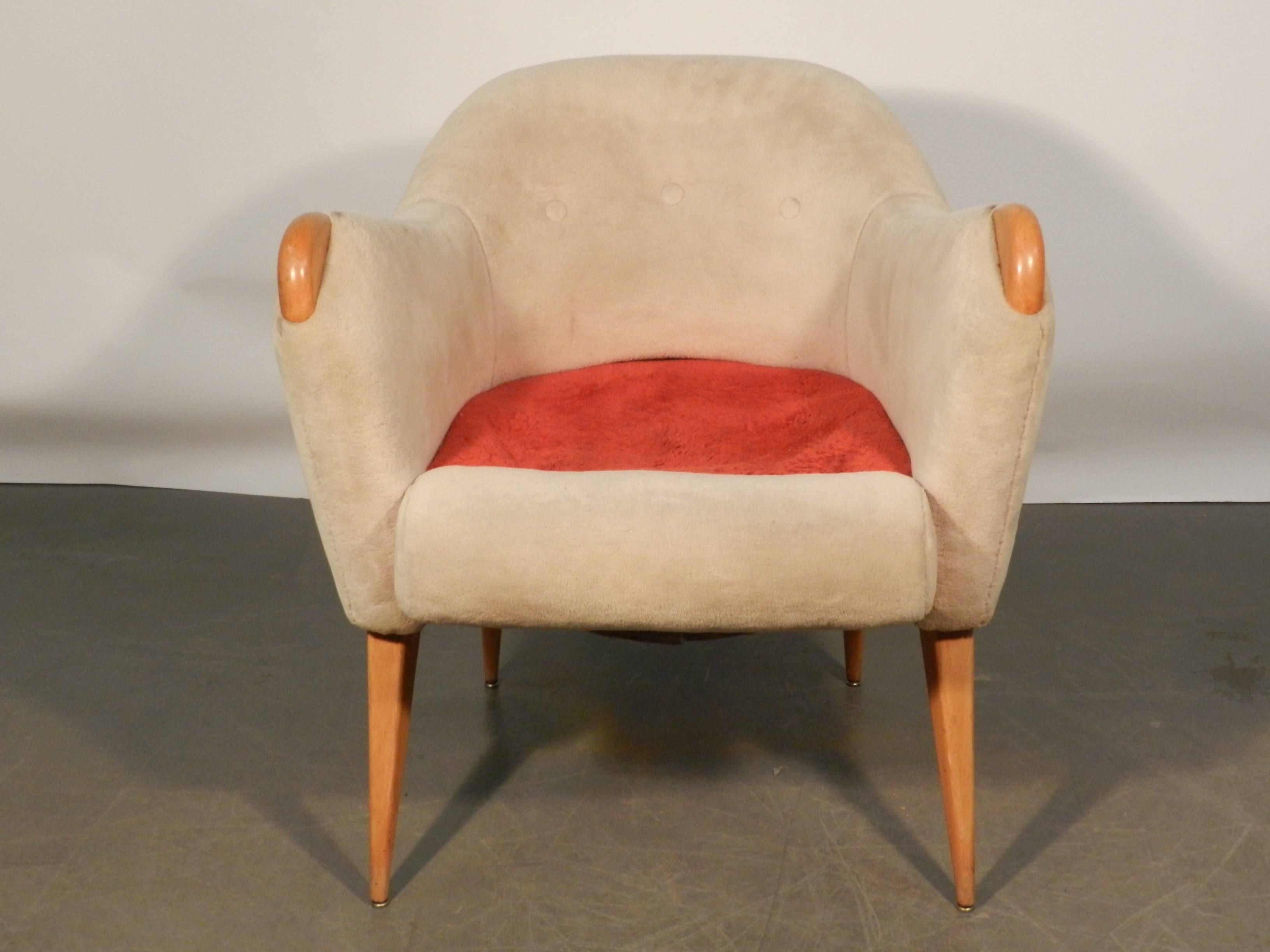 French Henri Caillon Armchair Edition Erton, circa 1950-1955 For Sale