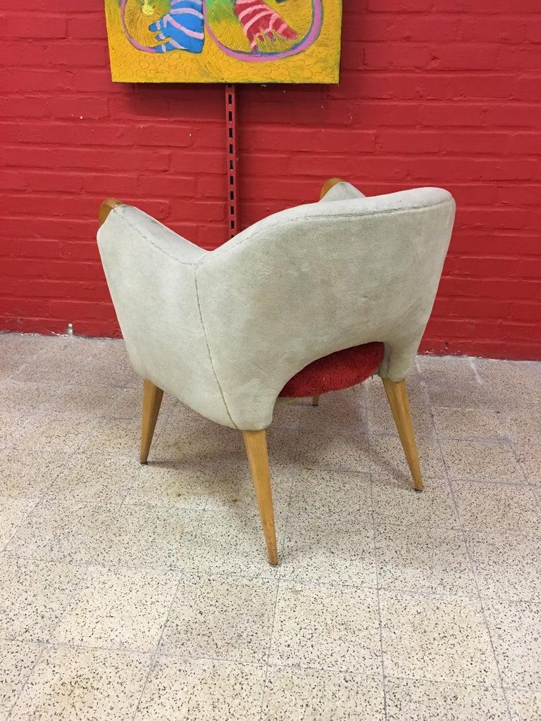 Milieu du XXe siècle Fauteuil Henri Caillon Édition Erton, vers 1950-1955 en vente