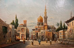 FINE Original Antike von H. Carnier 19. Jahrhundert Britische OLD MASTER OIL PAINTING