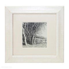 Henri Cartier-Bresson France Woodland Scene Drawing Pencil Initialled Dated 1978