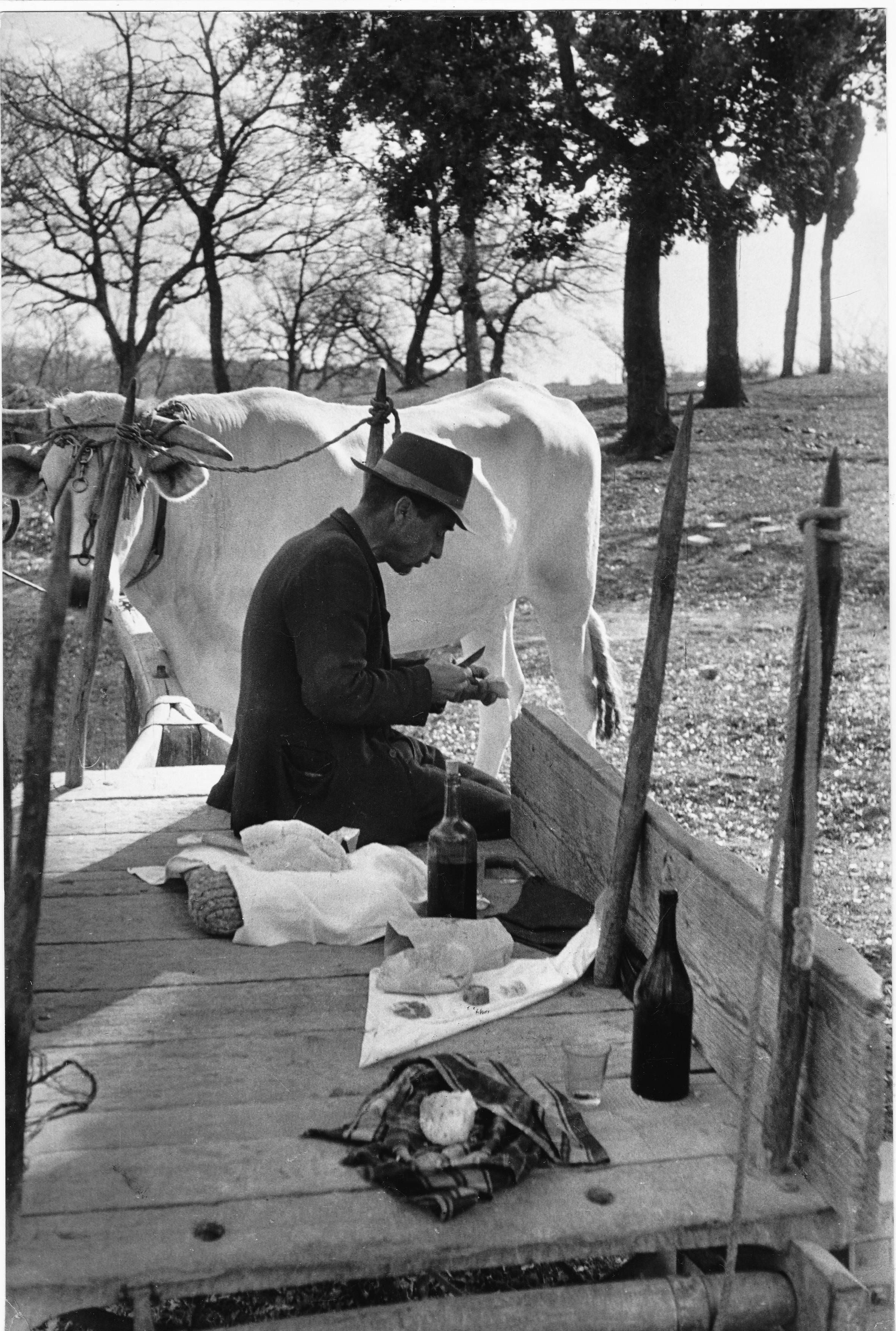 Henri Cartier-Bresson Black and White Photograph - France, vintage gelatin silver print, stamped