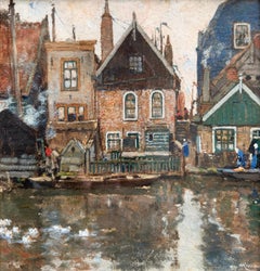 Vue du canal à HENRY' par Henri Cassiers (1858 - 1944)
