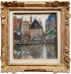 Vue du canal à HENRY' par Henri Cassiers (1858 - 1944)