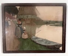 THREE COLOR LITHOGRAPHS OF WATERFRONT SCENES