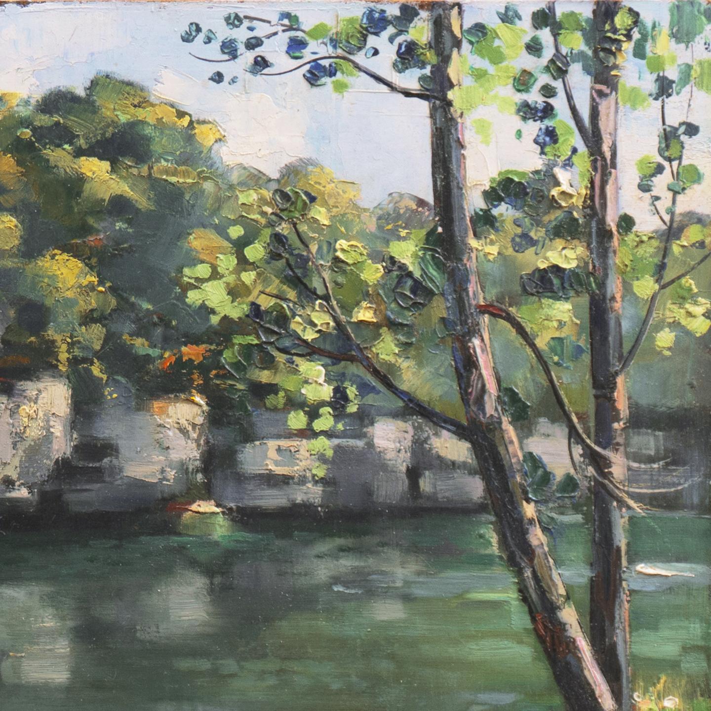 'Valley of the Loue, Near Castle Clerion', Paris, Grand Prix International, Oil For Sale 1