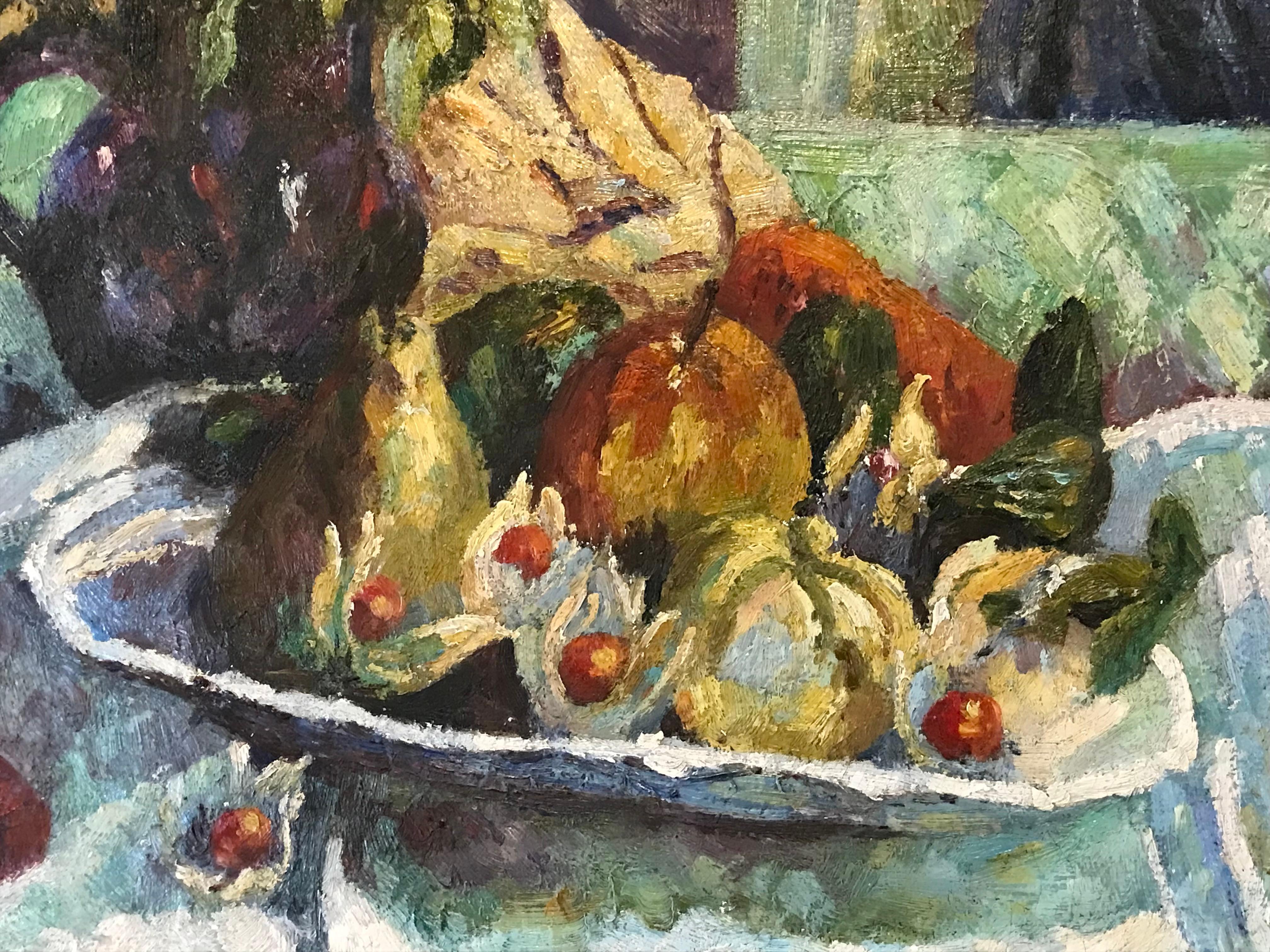 Henri Charles Manguin Lebendiges Blumen- und Früchtestillleben Ölgemälde im Angebot 3