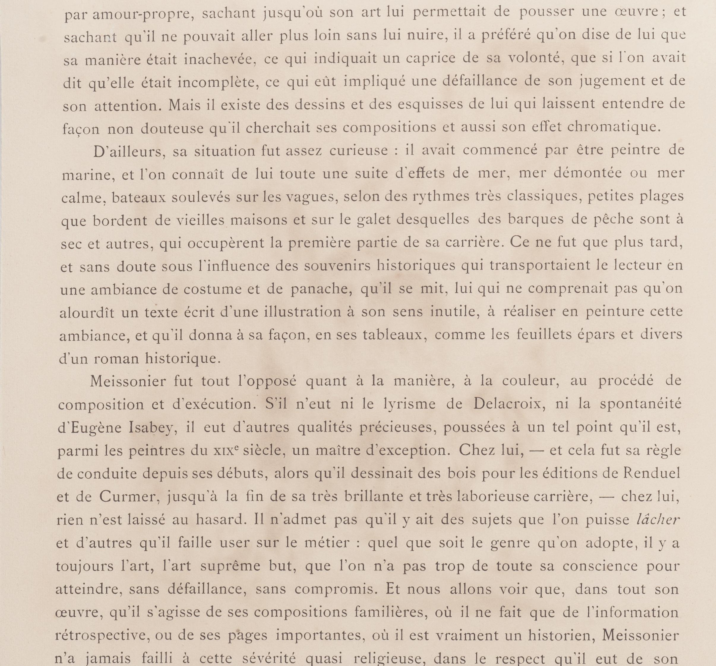 Le Message - Eau-forte originale de H.-C. Toussaint d'après E. Isabey - 1880 - Print de Henri-Charles Toussaint