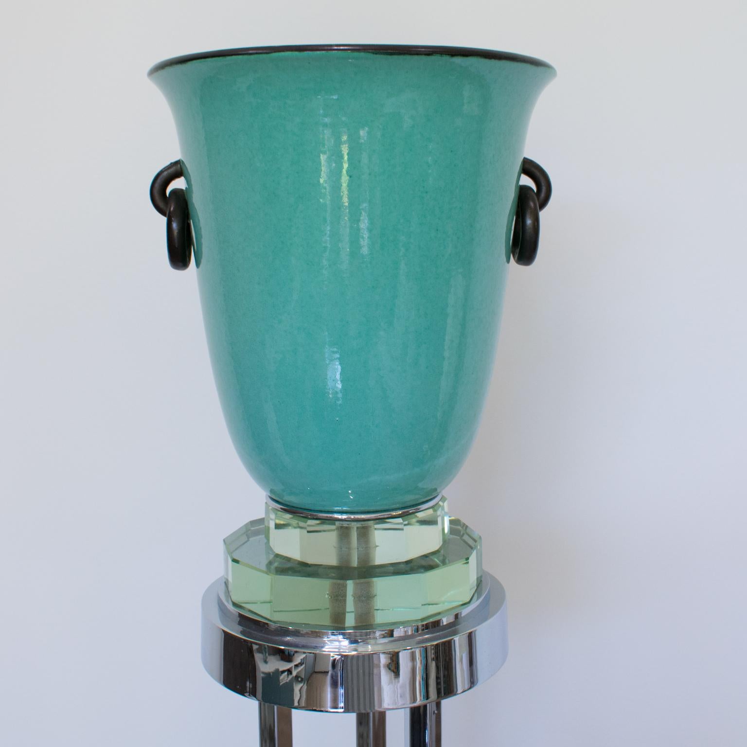 Art déco Henri Chaumeil Lampadaire Torchère, France circa 1930 en vente