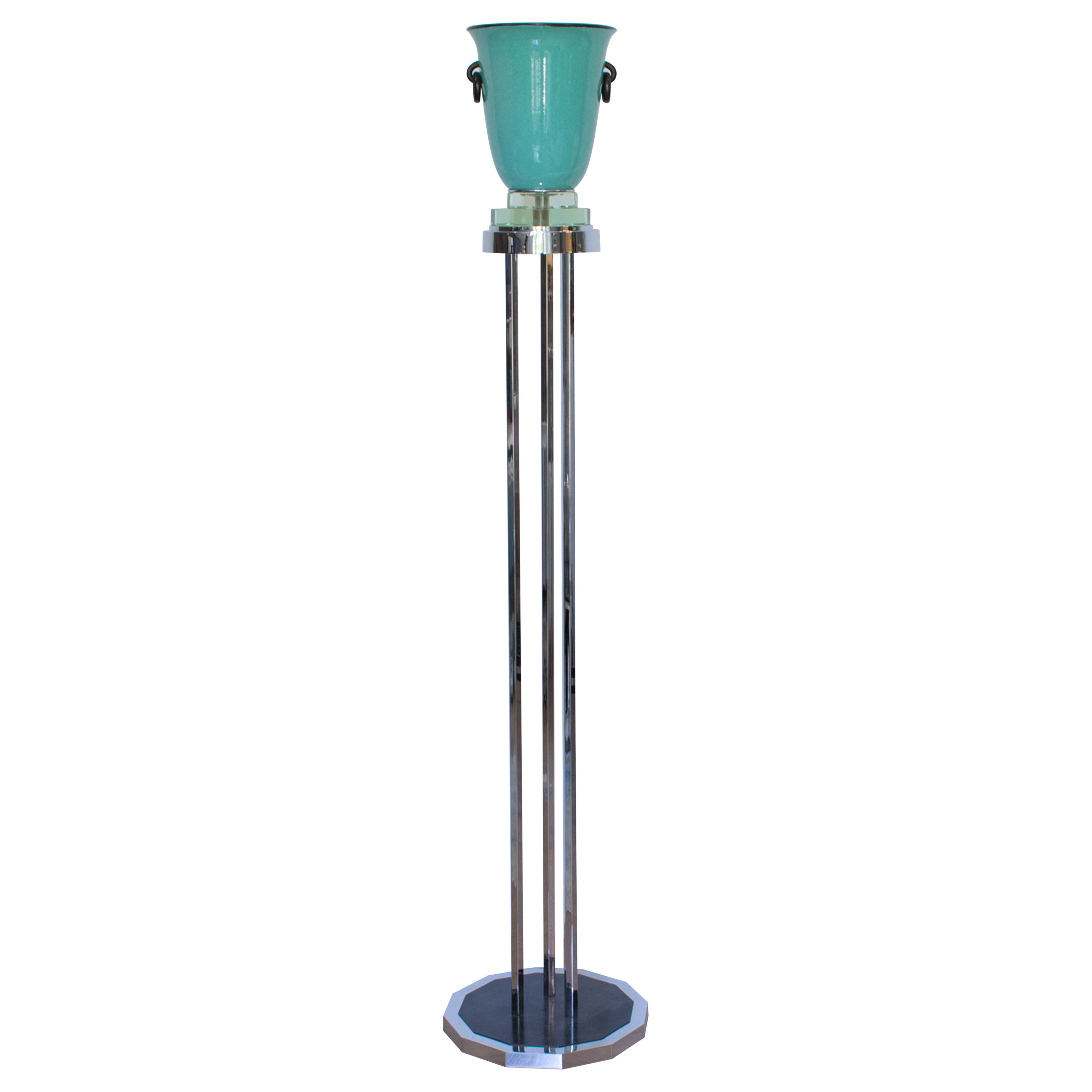 Lámpara de pie Henri Chaumeil Uplight Torchère, Francia circa 1930 en venta