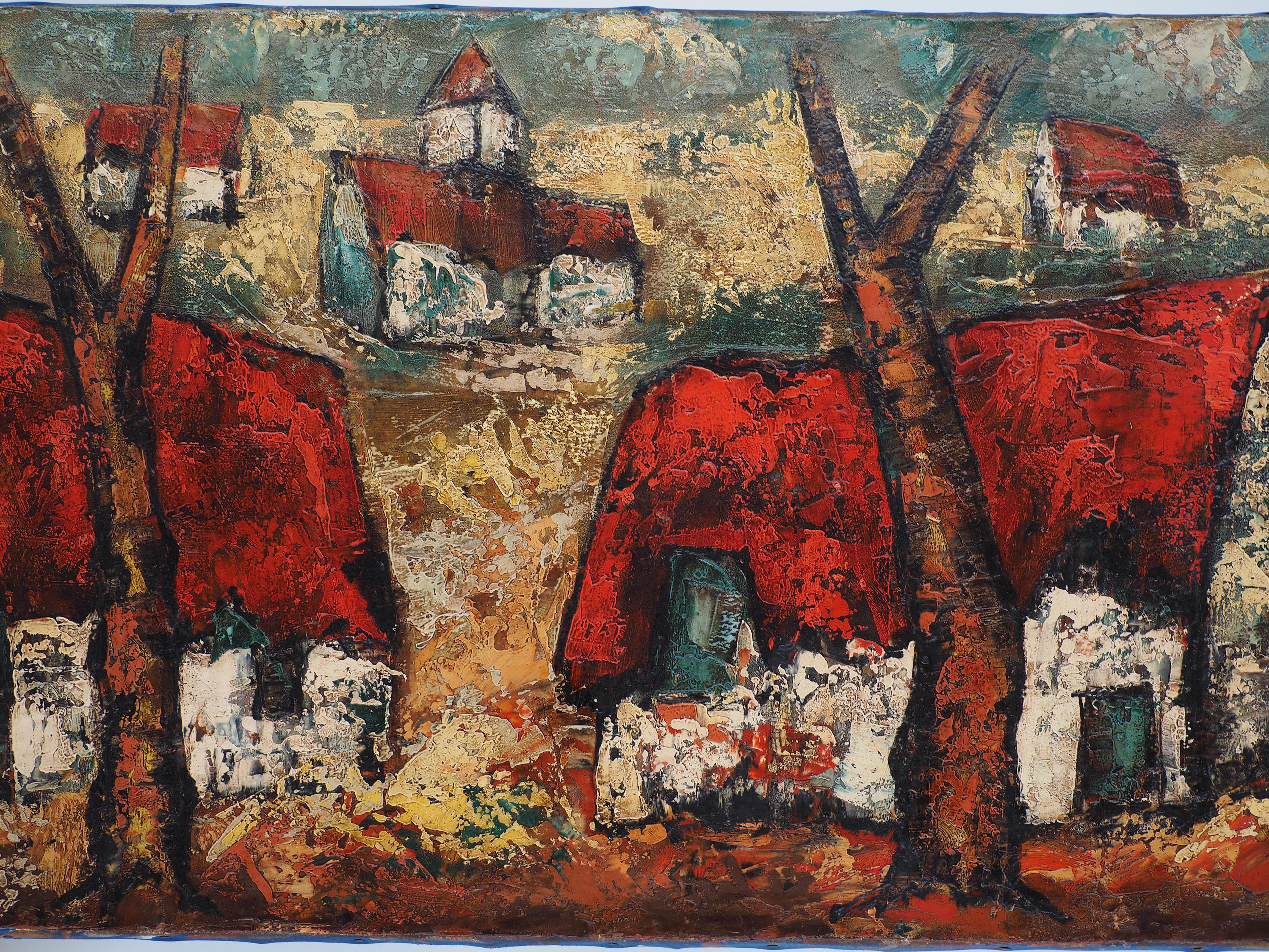Henri d'Anty
Brittany : Small Traditional Village

Original oil on canvas
Handsigned bottom left
On canvas 55 x 100 cm (c. 22 x 40  inch)

Excellent condition
