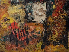 Bretaña : Los tejados rojos - Óleo original sobre lienzo, Firmado a mano