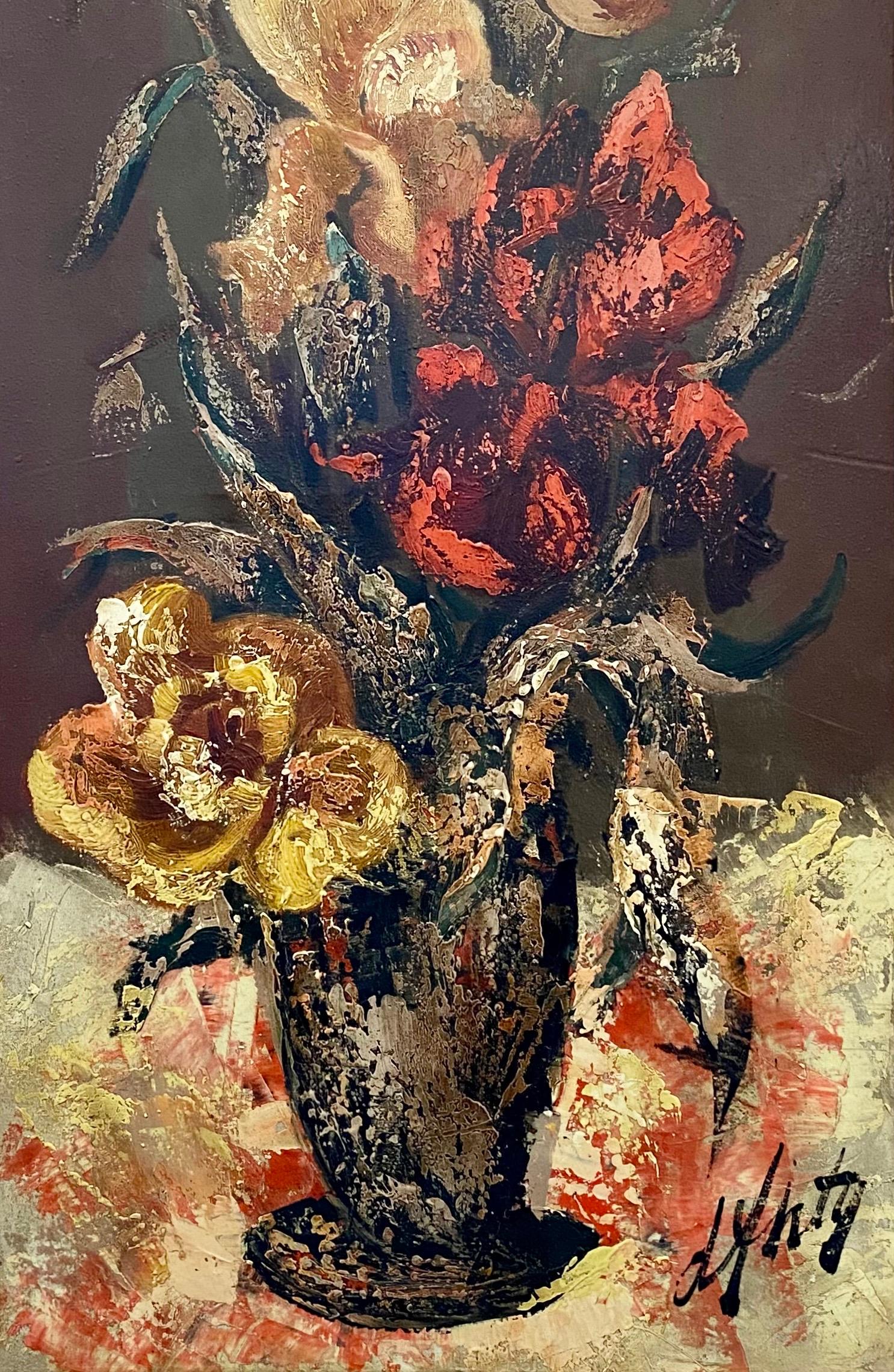 Frae measures 47 X 27 Image is 39 X 19.
Henri Maurice D'Anty, listed French artist,Henry d'Anty 1910-1998
Born 1910 in Belleville France. Died in December 4 1998.
Educated at the Académie de la Grande Chaumière and the Académie Julian Paris. Painter