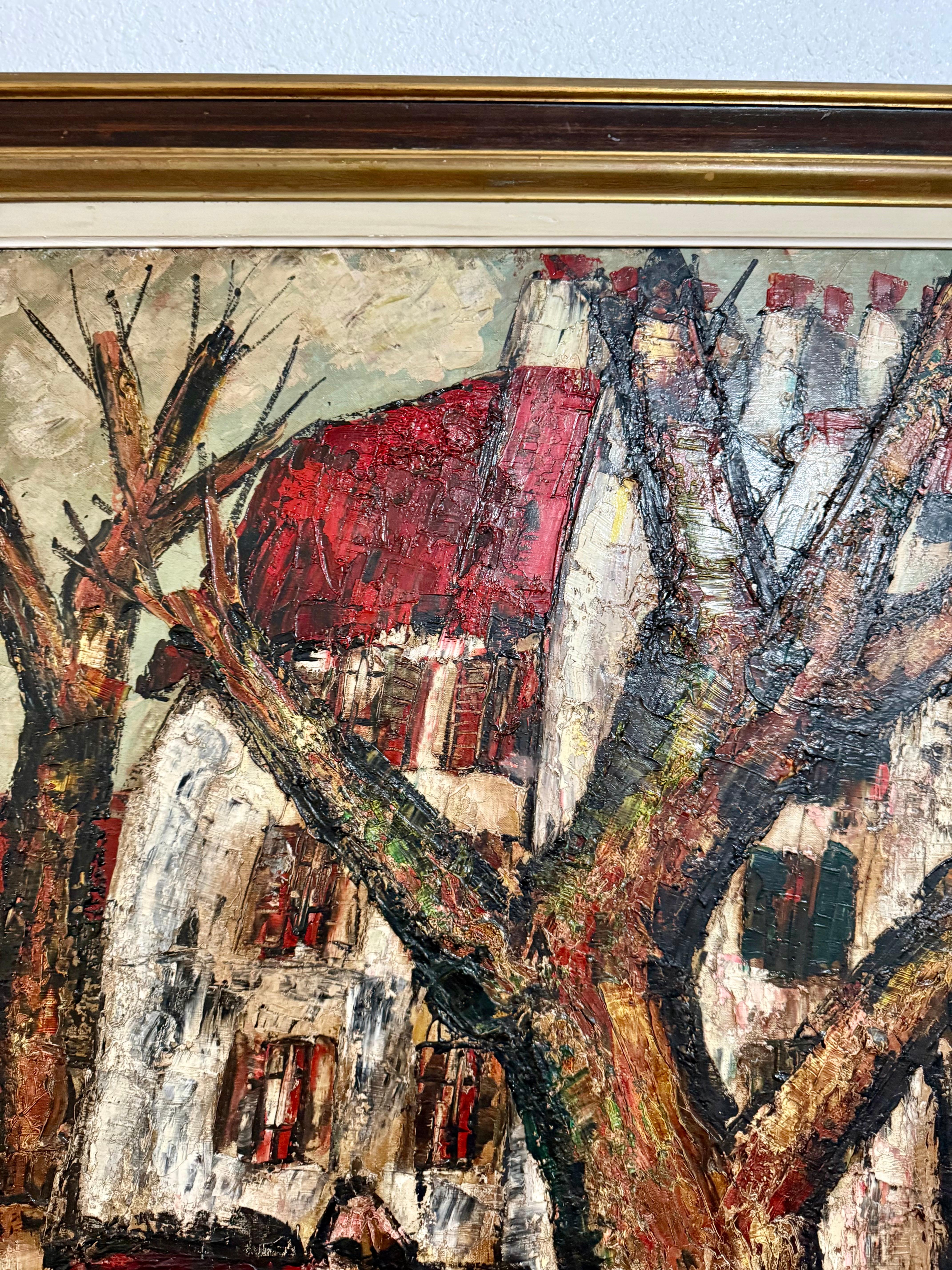 Peinture à l'huile expressionniste Henry D'anty, grande rue parisienne moderniste en vente 6