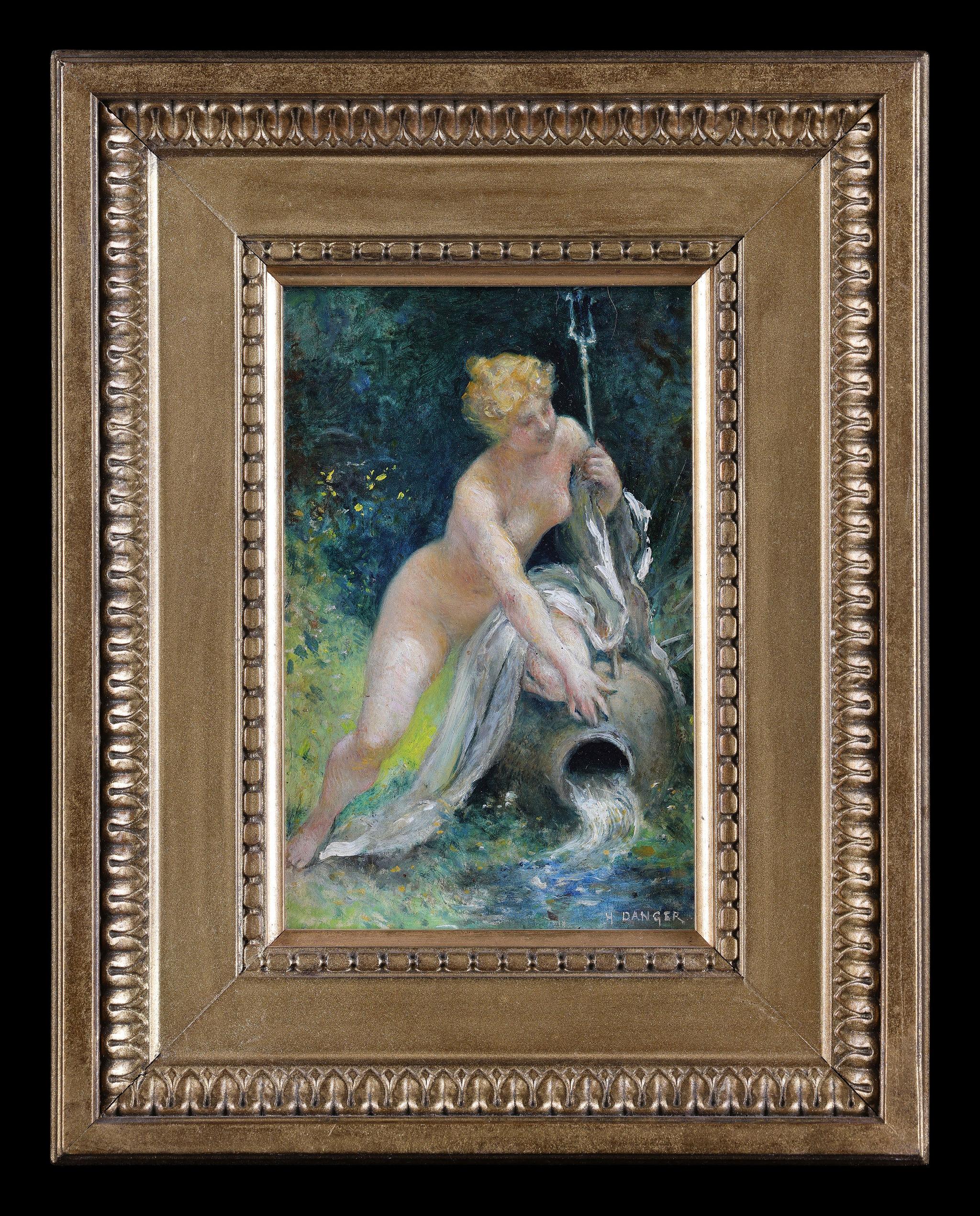 Henri Danger Figurative Painting – Eine Waldnymphe