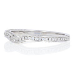 Henri Daussi .33 Carat Round Diamond Enhancer Wedding Band, 18k Gold Guard Ring