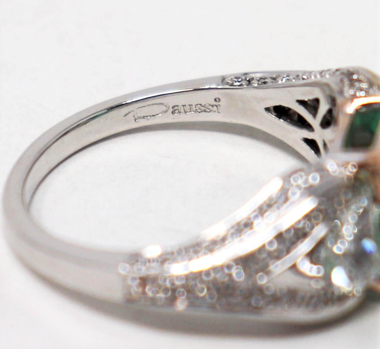 Henri Daussi: Drei-Stein-Ring mit 4,04 Karat Smaragd im Smaragdschliff im Angebot 10