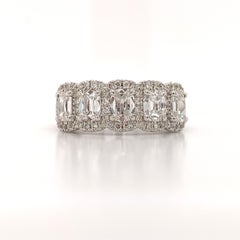Henri Daussi Cushion Cut Five Stone 1.77ctw Diamond Ring
