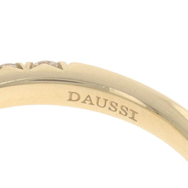 Henri Daussi, bague de fiançailles halo de diamants taille coussin Daussi en or jaune 18 carats 1,42 carat en vente 1