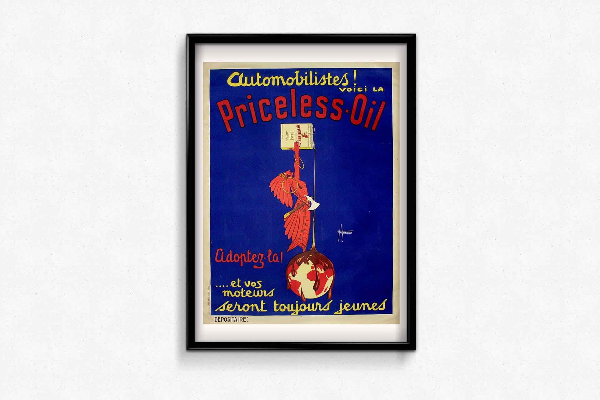 Henri de Laurencin's 1928 original advertising poster - Priceless-oil ! For Sale 3